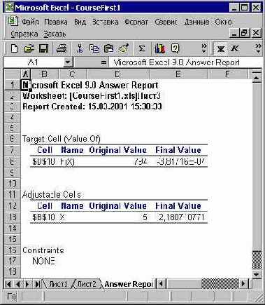Мир объектов Excel 2000