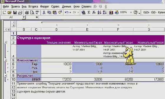 Мир объектов Excel 2000